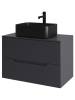 Тумба с раковиной Orange Line Li-80TugMDF+B02-460MB графит матовый, 80.5 см фото 2
