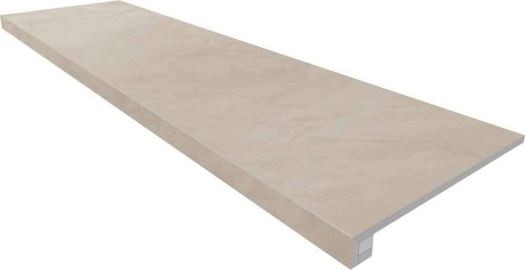 Ступень Estima Graffito 70546 Set/Steptrade/GF02_NS/33x120/Riser/GF02_NS/14,5x120 Light Beige неполированная с бортиком 33x120 + Подступенок 14.5x120