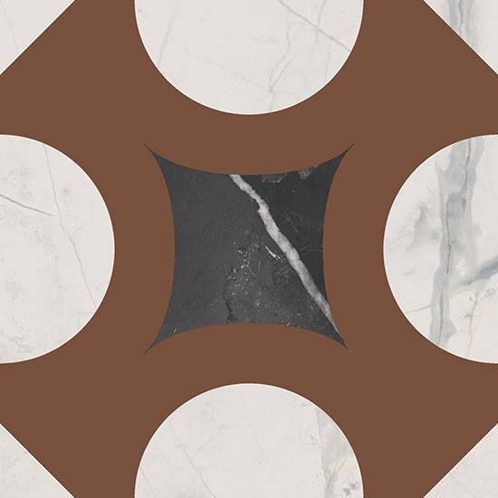 Керамогранит Fioranese Marmorea Intensa CM5204R Deco Dusty Mauve naturale 20x20
