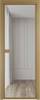 Межкомнатная дверь Profil Doors 1 AX цвет профиля Золото, стекло безопасное 6 мм ромб серебро 700x2000