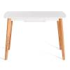 Стол обеденный Tetchair Claire 21288 белый, ножки натуральный 110(140)x75x75 фото 3