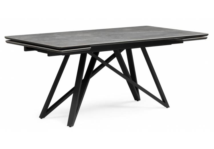 Стол Notta Вилсон 625959 larka grey, черный 140(200)x80x74