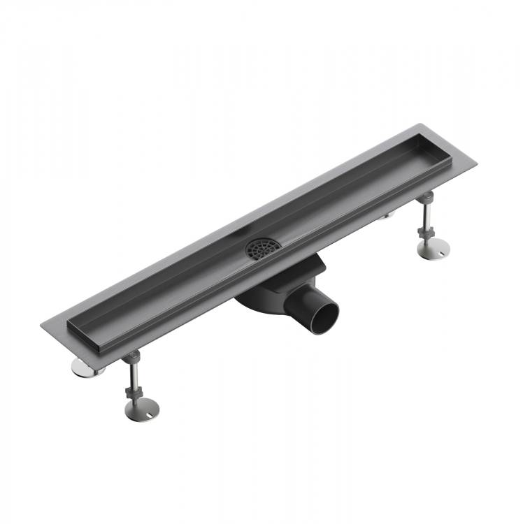 Душевой трап Wonzon & Woghand WW-651600T-BGM 60 см, темный графит