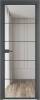 Межкомнатная дверь Profil Doors 5 AX цвет профиля Серая ночь, стекло безопасное 6 мм прозрачное 600x2000