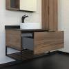 Тумба с раковиной Comforty Порто-75 00-00008926 дуб темно-коричневый фото 3
