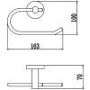 Держатель для туалетной бумаги без крышки Savol 87 S-008752 хром фото 2