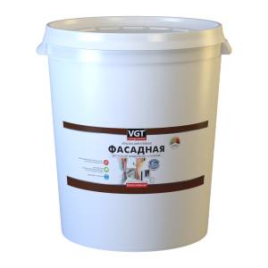 Краска VGT ВД-АК-1180 Фасадная белоснежная 45 кг