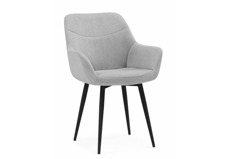 Стул на металлокаркасе Notta Флюид 642947 светло-серый (zd 960) / черный