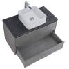 Тумба с раковиной Belbagno Kraft KRAFT-1000-2C-SO-CG 100x46x50 Cemento Grigio подвесная с двумя выкатными ящиками фото 3