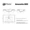 Раковина Paola Amaretto 800 белая фото 5