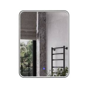 Зеркало Comforty Сириус-60 00-00020613 с подсветкой, бесконтактный сенсор, в алюминиевой раме, черный матовый