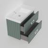 Тумба под раковину La Fenice Cubo Twin Grigio 90 серо-зеленый матовый фото 2