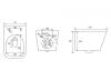 Комплект Abber Rechteck AC1201MB-AC0105-AC0120NG унитаз подвесной, безободковый, сиденье микролифт, черный матовый, кнопка никель фото 3