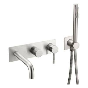 Смеситель для ванны Boheme Uno 464-3-NB брашированный никель