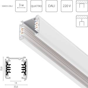 Шинопровод трехфазный накладной Lightstar Quattro/Dali/ 504035-DALI