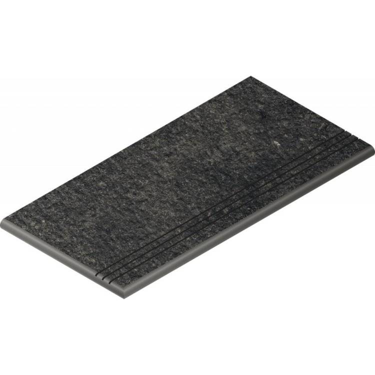 Ступень Italon Рум X2 620040000103 Блэк Закругленная Левая Грип 30x60