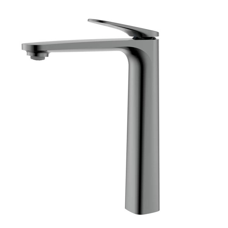 Смеситель для раковины AQUAme Imola AQM6714GM высокий, серый матовый