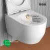 Унитаз с инсталляцией Iddis Basic BASAI02i73 безободковый, сиденье микролифт, белый глянцевый, клавиша смыва черная фото 5