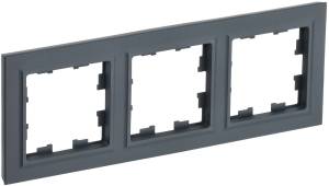 Рамка 3-постовая IEK Brite BR-M32-K53 графит