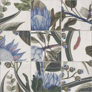 Декор Mainzu Bottega PT03339 Decor Blue Leaves 20x20