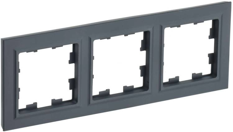 Рамка 3-постовая IEK Brite BR-M32-K53 графит