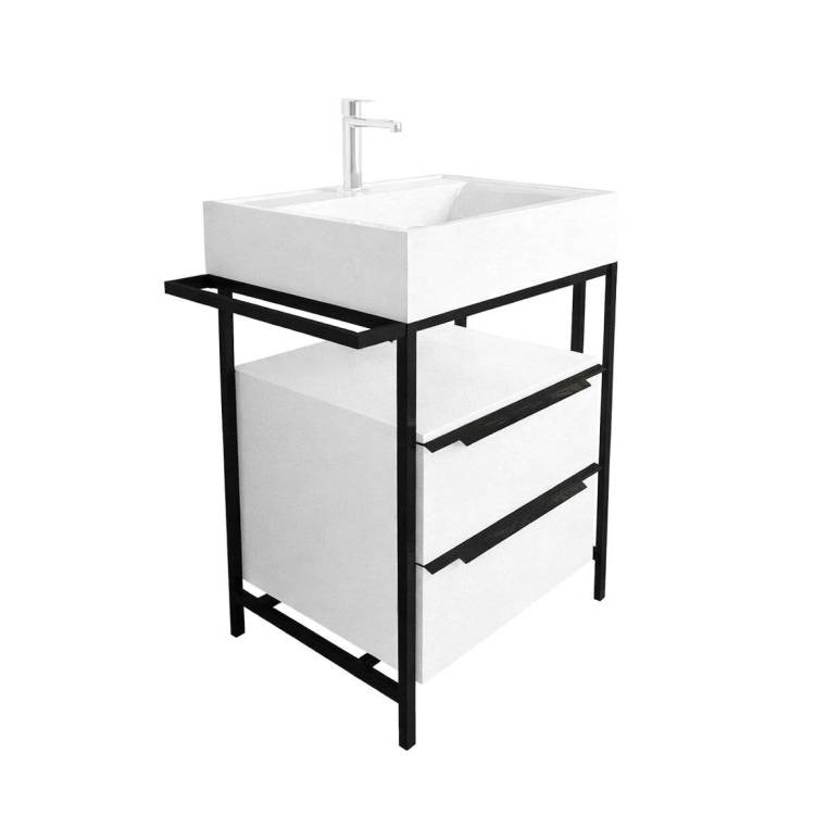 Тумба с раковиной Эстет Comfort Loft ФР-00003613 напольный, 2 ящика с ручками, 75.8x70