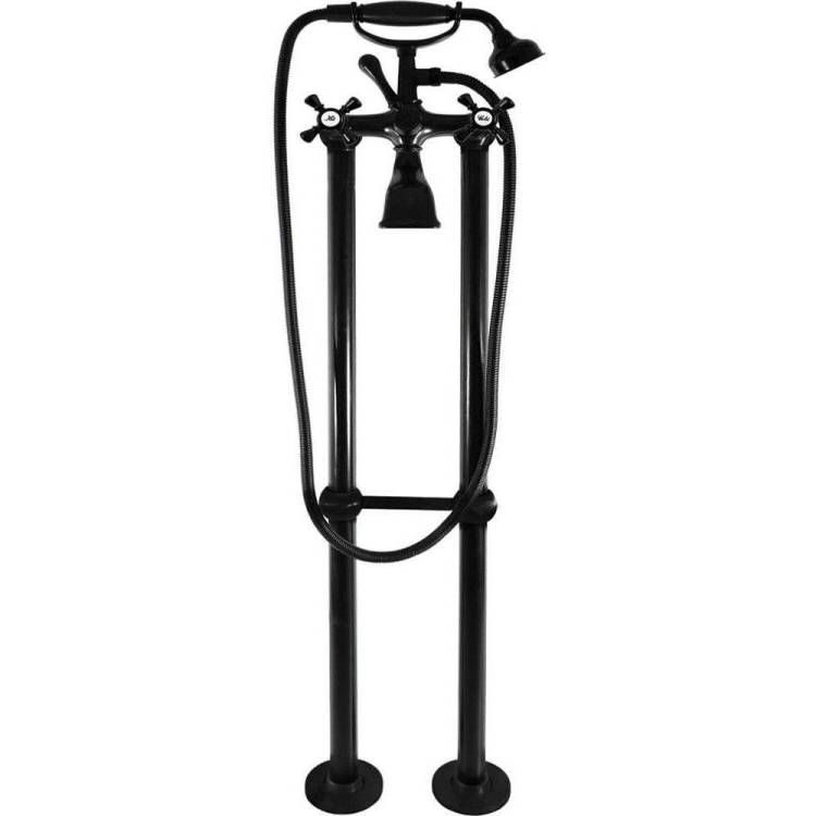 Смеситель для ванны Rav Slezak Morava Retro MK150.5/2CMAT напольный, черный