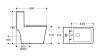 Унитаз-компакт Royce Bronx RCT-152002WH безободковый, сиденье микролифт, белый фото 7