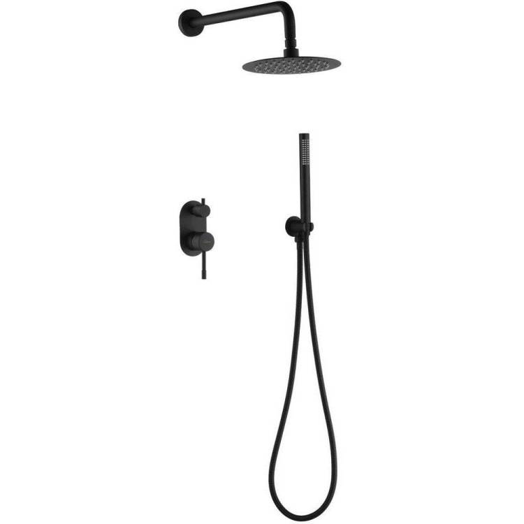 Душевой комплект Boheme Uno 464-B черный, с внутренней частью