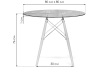 Стол Woodville PT-151 15486 clear glass/wood фото 2