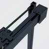 Душевая дверь в нишу Vincea Soft 2 VDS-3SO2110CLB профиль черный, стекло прозрачное, 110x200 фото 6