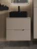 Тумба с раковиной Orange Line Li-60TuLMDF+B01-475MB латте матовый, 60 см фото 3