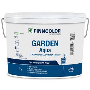 Эмаль акриловая Finncolor Garden Aqua база A полуматовая 9 л