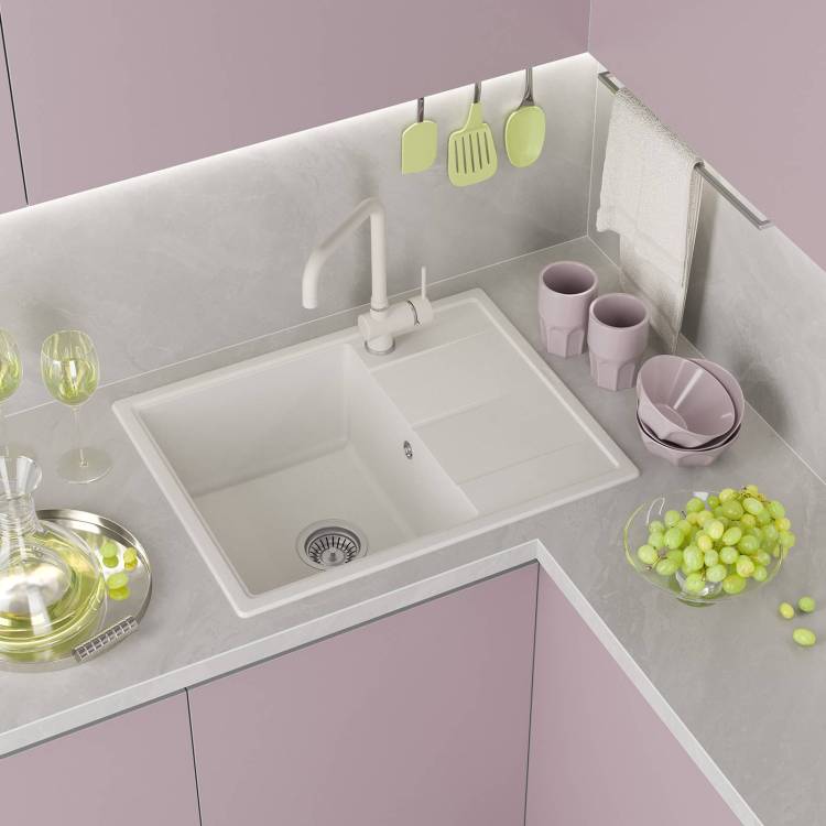 Мойка кухонная Misty Титан TIT-65х51-03 жасмин, 65x51