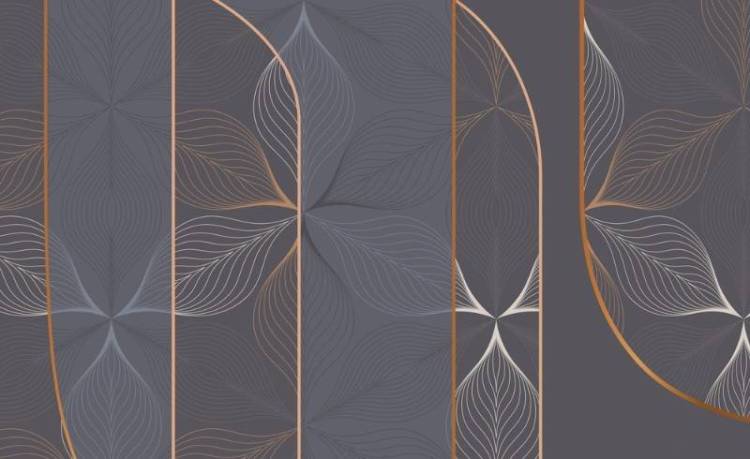 3D Фотообои Artegrafico «Цветочное кружево с благородным отливом» PL-102 акварель