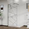Душевая перегородка Azario Walk-In AZ-271-90-MGR-CGP профиль графит матовый, графический принт, 90x195 фото 2
