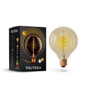 Лампа светодиодная диммируемая Voltega Loft Led E27 4W 2000K прозрачная VG10-G95GE27warm4W-FB 7076
