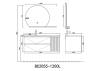 Тумба с раковиной Orans BC-2055 1200L-2GC зеленая, 120x50 фото 3