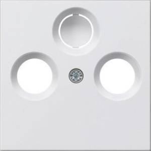 Лицевая панель Gira System 55 розетки TV-FM-SAT чисто-белый глянцевый 086903