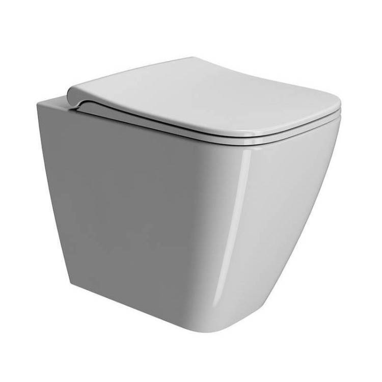 Унитаз приставной GSI Nubes 961011 безободковый, с крышкой-сиденьем микролифт