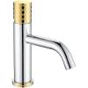 Смеситель для раковины Boheme Stick 121-CRG Chrome Diamond Gold