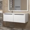 Тумба с раковиной Uperwood Tanos подвесная, левая, белая, графит, 120 см фото 3