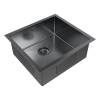 Мойка кухонная Paulmark Gerberg 48 Uni PM254844-GM Вороненая Сталь, 48x44 фото 2