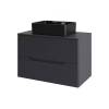 Тумба с раковиной Orange Line Li-70TugMDF+B01-475MB графит матовый, 70 см