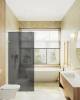 Душевая перегородка MaybahGlass MGD-271-3 79x195, стекло графит матовый 8 мм, профиль золото фото 2