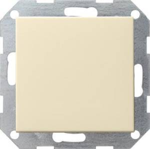 Выключатель кнопочный одноклавишный перекрестный Gira System 55 10A 250V кремовый глянцевый 012701