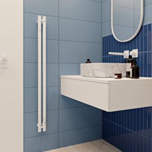 Полотенцесушитель электрический Indigo Style 2 LSE120-8WMRt с таймером, белый матовый, 120x8