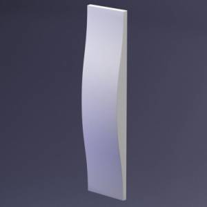 Дизайнерская панель Artpole E-0053 STREAM big PLATINUM МАТ 13x4x53.7