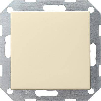 Выключатель кнопочный одноклавишный перекрестный Gira System 55 10A 250V кремовый глянцевый 012701