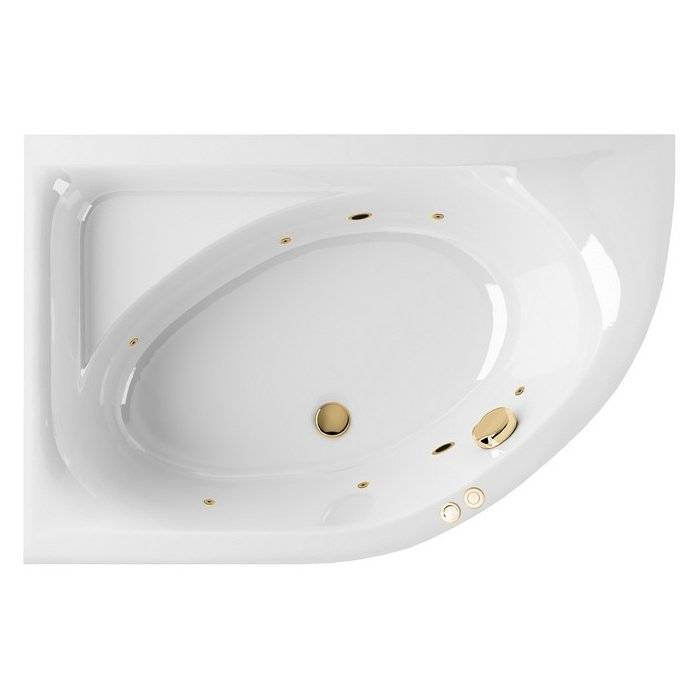 Акриловая ванна Excellent Aquarella SOFT WAEX.ARL15.SOFT.GL 150x100 левая, золото